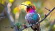 rainbow beard hummingbird generative ai