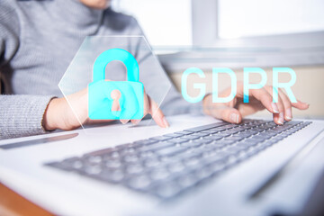 Poster - GDPR. Data Protection Regulation IT technologist