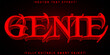 Red Genie Horror Vector Fully Editable Smart Object Text Effect