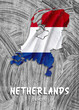 Europe - Country map & nation flag wallpaper - The Netherlands