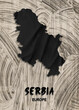 Europe - Country map & nation flag wallpaper - Serbia