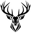 Deer Buck with Antlers Illustration