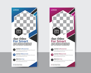 Corporate roll up banner design template