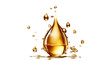 oil drop on fire  isolated on transparent background