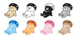 Bear polar icon sitting vector short hair bangs fringe hairstyles teddy pet head cartoon character logo symbol illustration clip art isolated design