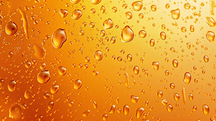 Wall Mural - Orange background with drops of water