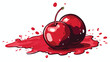 A peeved cranberry with its deep red skin puckered