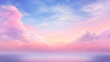 A mesmerizing artwork capturing the stunning beauty of a sunset over the ocean. The sky is painted in hues of orange, pink, and purple.horizon, casting a warm glow across the scene. Banner. Copy space