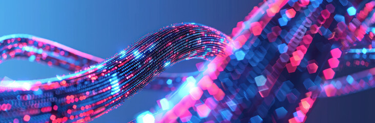 Empowering connectivity. Data cables transferring network information, enabling seamless communication and innovation in a futuristic tech environment
