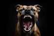 © Igor - an angry aggressive pit bull terrier black background