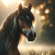 Close-up portrait of a beautiful horse