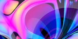 Fototapeta Perspektywa 3d - Abstract 3d render, iridescent background design, colorful illustration