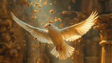 Fototapeta  - New Testament winged dove of the Holy Spirit