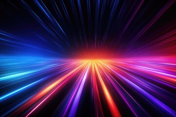 Wall Mural - Colorful Abstract Light Streaks