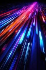 Wall Mural - Colorful Abstract Light Streaks