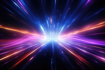Wall Mural - Colorful Abstract Light Streaks