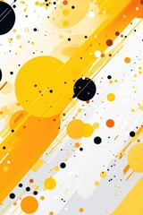Wall Mural - Fluid Yellow Lines and Dots Abstract Background