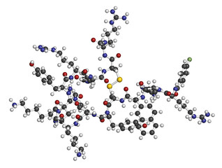 Wall Mural - Motixafortide oncology drug molecule.