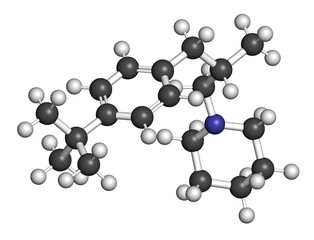 Canvas Print - Fenpropidin fungicide molecule.