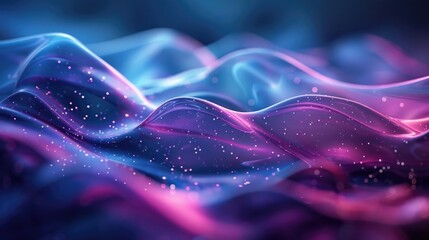 Poster - Elegant Blue and Purple Waves Abstract Background