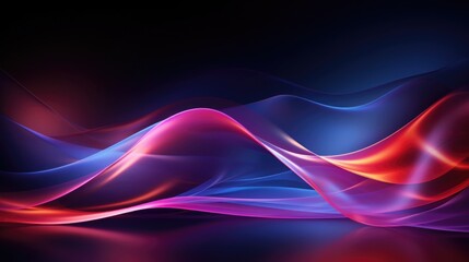 Wall Mural - Sensual Waves of Pink and Blue Light Abstract Background