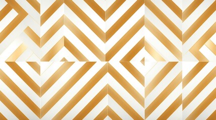 Wall Mural - Gold and White Geometric Lines Background