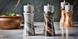 pepper mill and salt mill, made of special materials, noble and artistically painted 