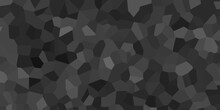 Abstract Black And Gray Broken Stained Glass Background Design With Line. Geometric Polygonal Background With Different Figures. Low Poly Crystal Mosaic Background. Triangle Background Pattern Shape.