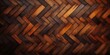 Intricate Wooden Basket Weave Floor Design