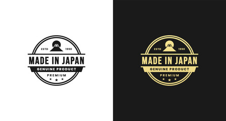 Wall Mural - Made in Japan Logo or Made in Japan Label Vector Isolated. Made in Japan logo for product packaging design element.