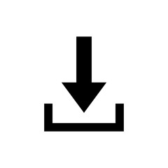 Download icon vector isolated on white background. Downloading vector icon