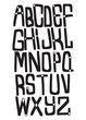 Modern Stretched Alphabet Design, Illustration Vector.