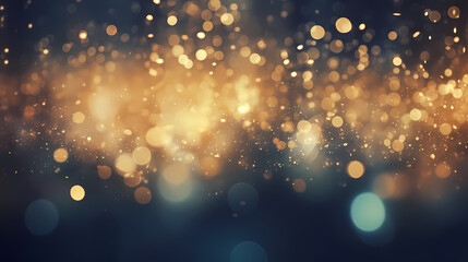 Wall Mural - Luxurious golden bokeh background