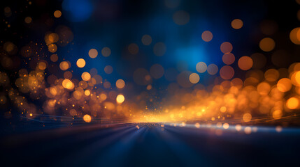 Abstract golden bokeh light effect background