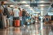 © InfiniteStudio - Passengers in airport check-in queue