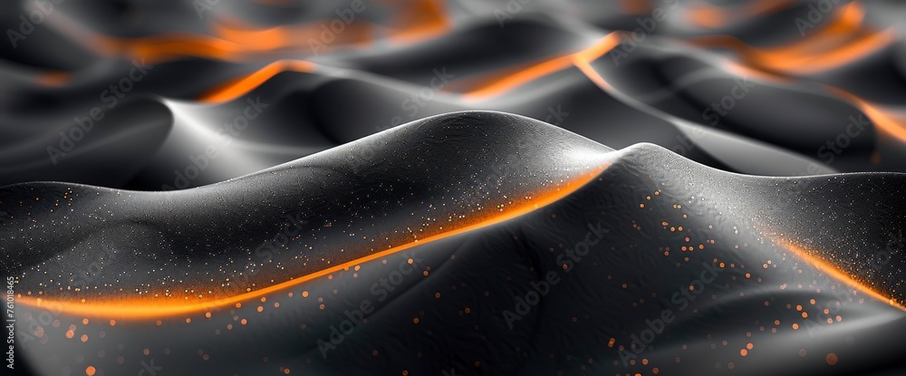 abstract background with smooth waves in shades of black, Desktop ...