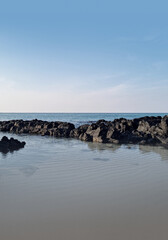 Canvas Print - This is the beach scenery of Jeju Island.