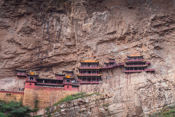 The Hanging Temple or Hanging Monastery near Datong in Shanxi Province, China