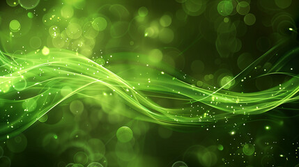 Wall Mural - Green light abstract background 