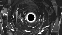 Abstract Twisted Black White Tunnel