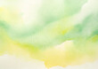 © fii - 黄緑の水彩イメージの背景テクスチャ
