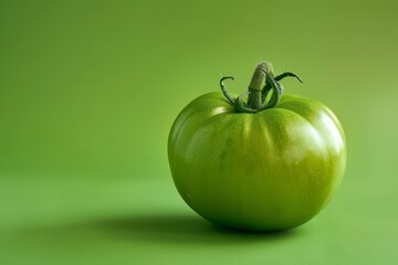 Wall Mural - Green Tomato on Green Surface