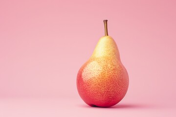 Wall Mural - Lone Pear on Pink Background
