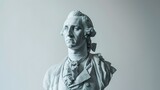 Elegant classical bust statue on a light background. artistic representation of historical figure in sculpture form. perfect for educational and cultural themes. AI