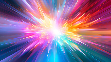 Soft light radial design, explosion of color emotions