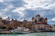 Annecy Castle, Thiou canal, Haute-Savoie, France