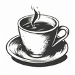 Steaming Coffee Cup Illustration