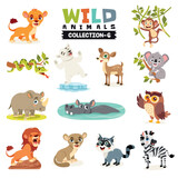 Fototapeta Pokój dzieciecy - Set Of Various Wild Animals