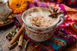 Masala tea, cup of Masala Chai beverage of india
