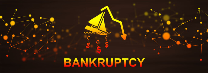 Canvas Print - Concept of bankruptcy